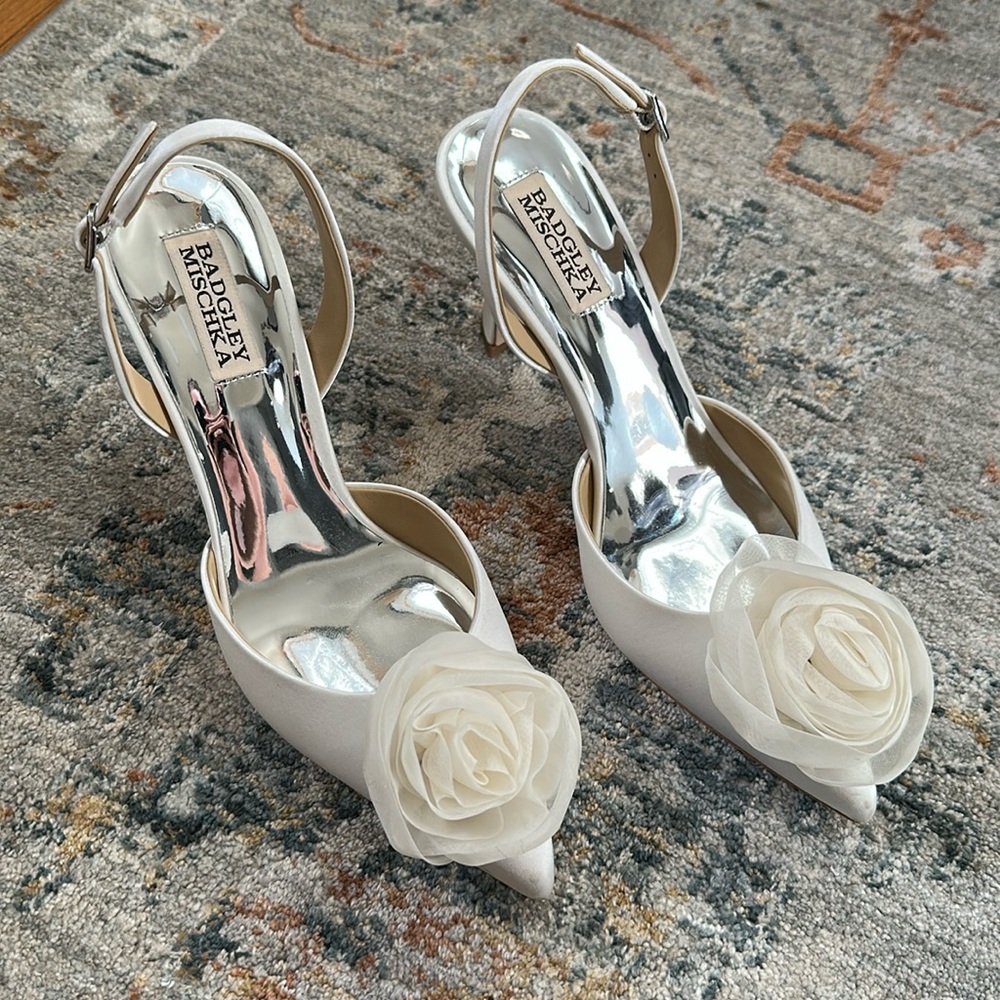 Badgley Mischka Carlisle Satin Slingback Heels
